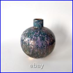 Vase Art Déco en céramique émaillée irisée à Sèvres de MNF Vinsare 1930s