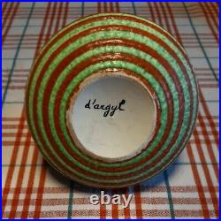 Vase Art Déco signé D'ARGYL en céramique décor émaillé 1925