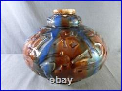 Vase Art Déco signé ELGÉ (Louis Gueule) en céramique de VIERZON années 1920 Vase Art Déco signé ELGÉ (Louis Gueule) en céramique de VIERZON années 1920