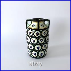 Vase Art déco de Eva Zeisel pour Schramberg Majolica Céramique émaillée, 1930s Vase Art déco de Eva Zeisel pour Schramberg Majolica Céramique émaillée, 1930s