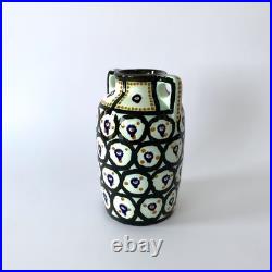 Vase Art déco de Eva Zeisel pour Schramberg Majolica Céramique émaillée, 1930s