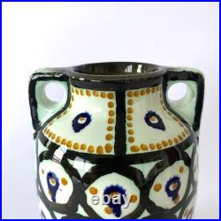 Vase Art déco de Eva Zeisel pour Schramberg Majolica Céramique émaillée, 1930s