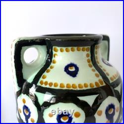 Vase Art déco de Eva Zeisel pour Schramberg Majolica Céramique émaillée, 1930s