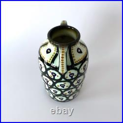 Vase Art déco de Eva Zeisel pour Schramberg Majolica Céramique émaillée, 1930s