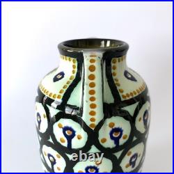 Vase Art déco de Eva Zeisel pour Schramberg Majolica Céramique émaillée, 1930s
