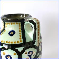 Vase Art déco de Eva Zeisel pour Schramberg Majolica Céramique émaillée, 1930s