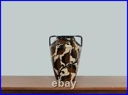 Vase Art déco en céramique émaillée French Art Deco amphora vase