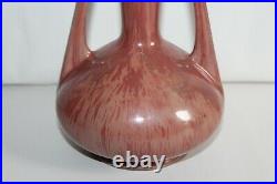 Vase Art déco marqué Pierrefonds céramique lustrée Hauteur 27.5 cm