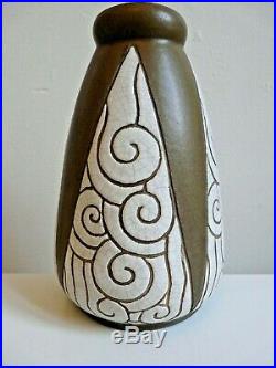 Vase Ceramique Gres Cazalas Signe Paule Art Deco Basque 1930 No Ciboure