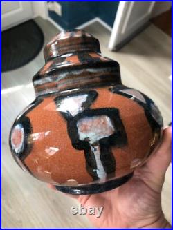 Vase Céramique Grés signé Francis Bischoff France Art déco