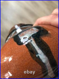 Vase Céramique Grés signé Francis Bischoff France Art déco