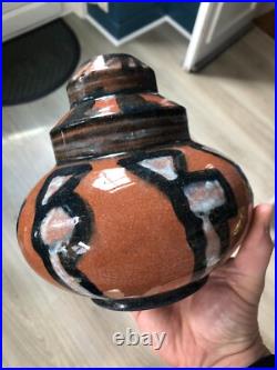 Vase Céramique Grés signé Francis Bischoff France Art déco