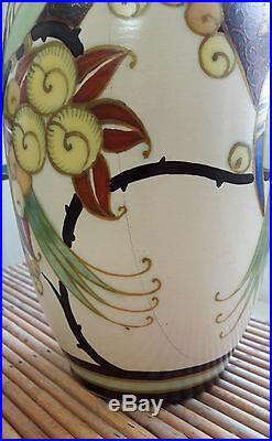Vase Céramique Keramis Art Déco Perruche Oiseau Stylisé Catteau
