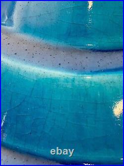 Vase Céramique Primavera Bleu Celeste Turquoise Bleu Période art Deco