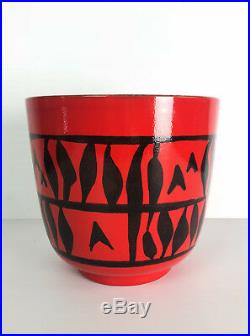 Vase D'époque Art Déco En Céramique De La Manufacture Elchinger De 24cm De H