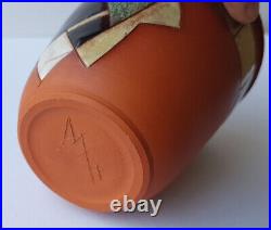 Vase En Céramique Art Déco Signé Vers 1920 K749 Vase En Céramique Art Déco Signé Vers 1920 K749
