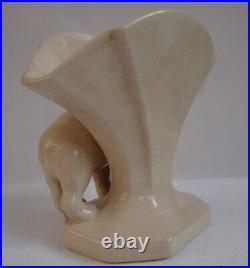 Vase Figurine Ours Animalier Style Art Deco Style Art Nouveau Porcelaine Ceramiq