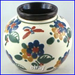 Vase LIBELLULES Céramique PAUL JACQUET Poterie SAVOIE Art Déco 30/sispa/jourdain