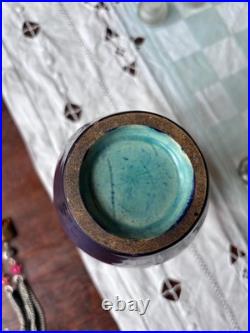 Vase art déco Eugène Baudin ou art nouveau vers 1900 céramique ancienne glacé