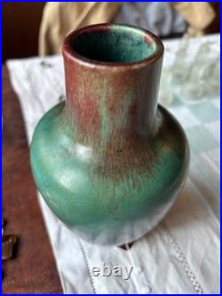 Vase art déco Eugène Baudin ou art nouveau vers 1900 céramique ancienne glacé