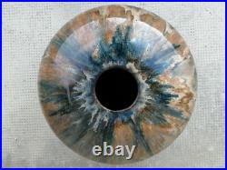 Vase art deco LEBRET MAUTE céramique coulures pottery