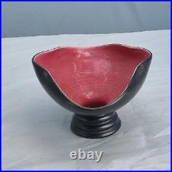 Vase art déco black and red ceramics pot en céramique Noir et rouge
