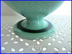 Vase art deco céramique Henri Chaumeil dlg Mayodon design xxeme vert céladon
