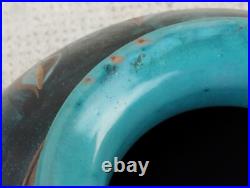 Vase art deco céramique design MENELIKA stylisé animaux fleurs doré suisse swiss