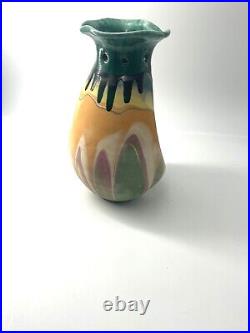 Vase art deco en ceramique signé sola