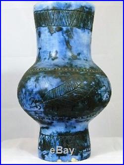 Vase bleu en céramique de Jacques BLIN