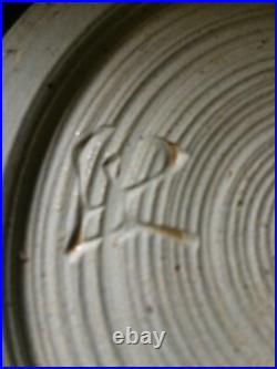 Vase boule en céramique art déco année 20 monogramme E P