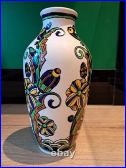 Vase céramique Boch Frères La Louvière Art Déco (75041)