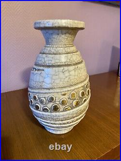 Vase ceramique Design art deco Doris Buthaud Tbe 28,5cm