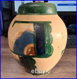 Vase céramique Ferney Voltaire Poterie Art déco Hauteur 17 cm