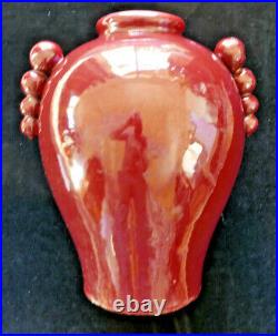 Vase céramique bordeaux ART DECO signé R. L. (Raoul LACHENAL) 35 cm DALPAYRAT