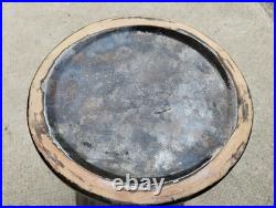 Vase céramique noire art deco nymphe decor relief menelika