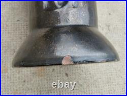 Vase céramique noire art deco nymphe decor relief menelika