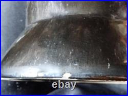 Vase céramique noire art deco nymphe decor relief menelika