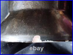 Vase céramique noire art deco nymphe decor relief menelika