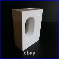 Vase céramique porcelaine blanc épure vintage art déco maison design XXe N5078