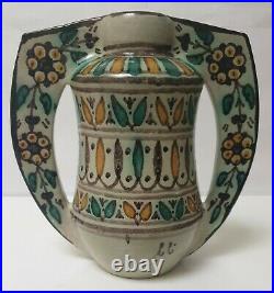 Vase ceramique tunisien NABEUL EL KHARRAZ Ben SEDRINE art deco nouveau