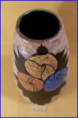 Vase en Céramique émaillée Signé DAGE 1885-1961 Pur Art Déco
