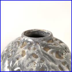 Vase en céramique à émail crispé, Atelier La Charentaise, Angoulême Art Déco