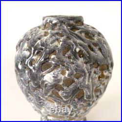 Vase en céramique à émail crispé, Atelier La Charentaise, Angoulême Art Déco