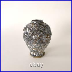 Vase en céramique à émail crispé, Atelier La Charentaise, Angoulême Art Déco