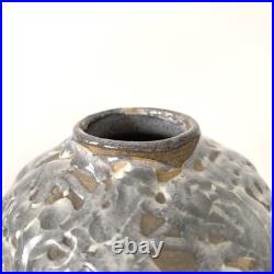 Vase en céramique à émail crispé, Atelier La Charentaise, Angoulême Art Déco