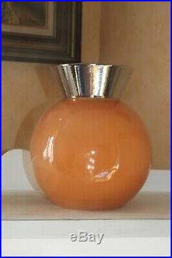 Vase gv boule céramique craquelé primavera radegonde longwy art déco 1940