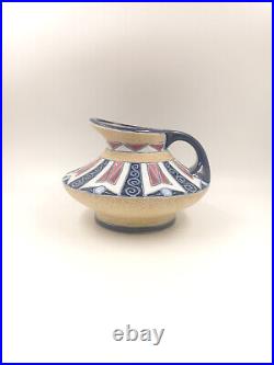Vase pichet Art Déco faïence émaillée Amphora Tchécoslovaquie céramique 1930