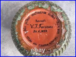 Vase pottery design 40's Ceramique art deco keraaminen Eva Staehr Nielsen