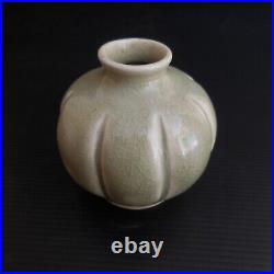 Vase récipient poterie céramique faïence vintage fait main art déco France N4102